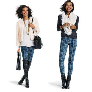 Cabi Stretch Grid Curvy Skinny Jeans sz 4